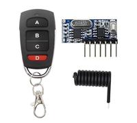 QIACHIP RX480E 4 canales 433 MHz módulo inalámbrico mando a distancia controlador remoto Circuit Salida Link Kit para arduino con código de aprendizaje 1527 cuatro transmisores receptor