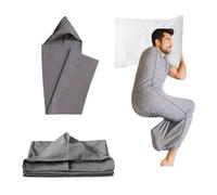 QIAKEFE Manta de Compresión Sensorial para Niños y Adultos, Saco de Dormir con Capucha Portátil, para Camping y Relajación, Tela Elástica Transpirable, Trastornos Sensoriales, TDAH (L - 185 * 50cm)