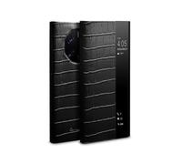 QIALINO Anti-Drop Phone Case for Huawei Mate 50 RS Porsche Design 4G Genuine Cow Leather PC Cover Style B Huawei Mate 50 RS Pors Black