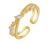 QIAMNI Anillo apilable de estilo Kate Royal Princess resistente al deslustre, bonito y delicado anillo de regalo para mujer