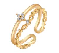QIAMNI Anillo apilable de estilo Kate Royal Princess resistente al deslustre, bonito y delicado anillo de regalo para mujer