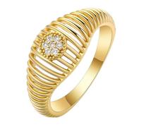 QIAMNI Anillo precioso en forma de corazón: engastado con circonitas, adecuado para varios estilos, un regalo para mujeres