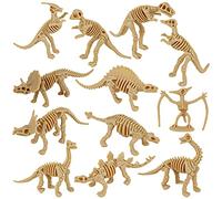 QIAMO 12 Piezas Esqueletos Fósiles de Dinosaurios, Huesos de Dinosaurio Figuras, Dinosaurios Fossil Esqueleto Figuras Juego de Modelos