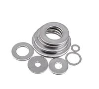 Qian Grove 1~300 Uds 304 A2 arandelas planas métricas de acero inoxidable M3 M4 M5 M6 M8 M10 M12 juntas planas cuña espaciadora(M10x18x1.6mm-20pcs)