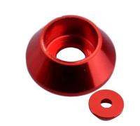 Qian Grove 10-20 unids/lote arandela cónica de cabeza de tapa m2 m2.5 M3 M4 M5 M6 m8 arandela de junta de cabeza hexagonal de aleación colorida(Red,M2 20pcs)
