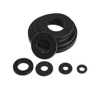 Qian Grove 10-200 Uds arandela plana de nailon M2 M2.5 M3 M4 M5 M6 M8 M10 M12 M14 M16 M18 M20 junta plana de aislamiento de plástico negro(M20x36x3 10pcs)
