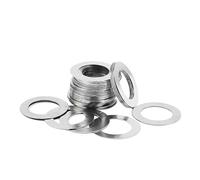 Qian Grove 10-50 Uds M3 M4 M5 M6 -M40 DIN988 304 junta de cuña de precisión ultrafina de ajuste de acero inoxidable arandela de oblea plana ultrafina(M12x16xThick 10pcs,0.5mm thick)