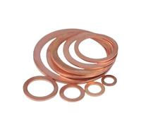 Qian Grove 20-50 Uds M3 M4 M5 M6 M7 M8 M10 espesor 0,1mm 0,2mm 0,3mm 0,5mm Arandela de cobre delgada junta de anillo plano arandelas planas(M8x14 20PCS,Thickness 0.1mm)