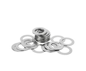 Qian Grove 20 unids/lote 304 arandela plana ultrafina de acero inoxidable M3 M4 M5 M6 M8 M10 M12 M14 junta plana de cuña de ajuste 0,1/0,2/0,3mm(Thickness 0.1mm,M5x9)