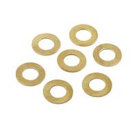 Qian Grove 5-100 Uds GB97 DIN125 arandela plana de cobre y latón macizo almohadilla de junta plana Meson for perno de tornillo M2 M2.5 M3 M4 M5 M6 M8 M10 M12 M14 M16(50pcs M3x7x0.5mm)