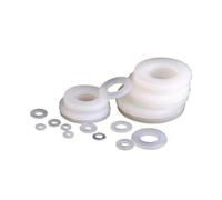 Qian Grove Arandelas de dolor Junta de nailon tornillo junta plana aislante gruesa arandela de plástico/goma M2M2.5M4M5M6M8M10M12-M20(M4X10X1.0(100Pcs))
