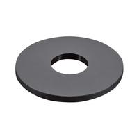 Qian Grove Arandelas planas de nailon blanco o negro M2-M24, espaciador de goma, aislamiento de arandela de plástico, juntas duras de sellado impermeables(schwarz,M10x16x1mm (200pcs))