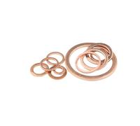 Qian Grove Junta de cobre roja Junta de anillo de sello de medidor marino Tornillo redondo de cobre Arandela plana de metal M3-M60(10pcs M5x12x2)