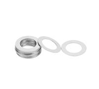 Qian Grove Junta de metal ultrafina de acero inoxidable 304/arandela plana for holgura de eje(20pcs M25x35x0.3)