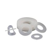 Qian Grove Junta de silicona suave ultrafina blanca M2 M2.5 M2.7 M3 M4 M5 M6 M7 M8 M10 M12 junta plana junta tórica arandela de anillo de sellado de silicona(3x8x1mm-100PCS)