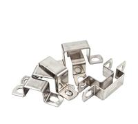 Qian Grove Tubo de caballo de acero inoxidable 304, hebilla de Clip, aro de garganta, tarjeta de tubo Ohm, en forma de M, rectángulo cuadrado grueso, en forma de U(50 x 50 (1Pcs))