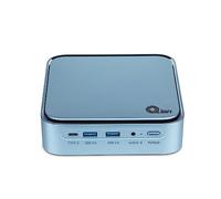Qian Mini PC Intel Core i3 1115G4 2 Cores a 4,1 GHz | Intel UHD Graphics | 8GB DDR4 3200Mhz | 128GB SSD M.2 NVMe Gen3x4 | WLAN WiFi 5 | LAN 1 GB | Win 11 Pro | (Azul)