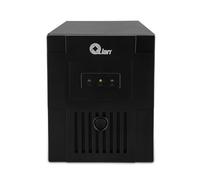 QIAN Sistema de Alimentación Ininterrumpida SAI Line UPS 1000VA Mini Torre Compacta Carga Rápida Protector de Sobretensiones Tensión Salida 600W 3 Enchufes Schuko (Negro)