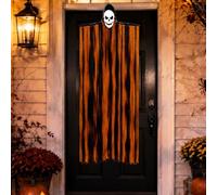 QIANAI Decoración de Fantasma Colgante de Halloween, Decoraciones Fantasmas con Pegatinas Caras Reemplazables, Esqueleto Halloween Colgante, Esqueletos Colgantes Terroríficos, Halloween Deco Jardin