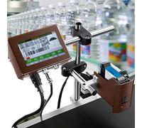 QianCruxtacy Codificador De Inyección De Tinta Automática, Máquina Codificadora De Fecha con Pantalla Táctil, Impresora Industrial para Texto, Código De Barras, Número De Lote, Datos Variables B