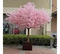 QianCruxtacy Gran Árbol de Cerezo Japonés Artificial, Sakura de Flores de Seda Falsas Realistas, Árbol de los Deseos para Eventos, Bodas, Restaurantes y Decoración de Exteriores A-1.5x1.5m
