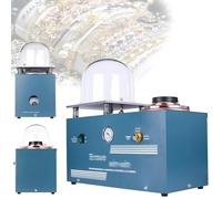 QianCruxtacy Máquina de Fundición y Revestimiento al Vacío de 2 litros con Bomba de 3 CFM y Medidor de Precisión, Equipo para Fundición de Cera Perdida y Refinación de Metales en Pequeños Talleres