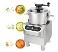 QianCruxtacy Máquina Picadora Versátil,Motor de Alta Potencia,Estructura de Acero Inoxidable,Seguridad Magnética,Tapa Transparente para Añadir Ingredientes, Rellenos y Salsas 5L-800W