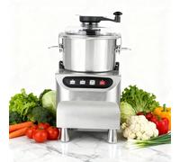 QianCruxtacy Picadora Comercial 5/8 L, Cuchilla Vortice de Acero Inoxidable, Estructura Metálica, Protección Térmica, Tapa Anti-Goteo, Ideal para Restaurantes, Catering y Familias Numerosas 5L-1500W