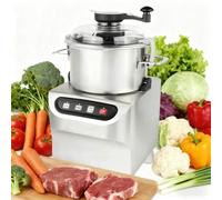 QianCruxtacy Picadora Eléctrica de Gran Capacidad, 1500W, Diseño en Acero Inoxidable, Tapa Transparente con Abertura, Protección contra Sobrecalentamiento, para Uso Doméstico y Profesional 8L-1500W