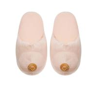 Qianderer Pantuflas divertidas unisex para adultos, regalo de broma, pantuflas de felpa cálidas para invierno, pantuflas divertidas, Color de la imagen 2, Talla única