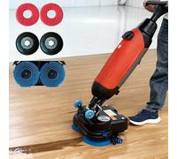 Qiang Lavadora + Trapeadora + Aspiradora 3 en 1 Fregadora de Pisos Comercial portátil,240 RPM,Ancho de Limpieza 43 cm,Tanques Dobles 4,5L+7,5L,para Pisos Madera,Baldosas,Terrazo y Cemento Red