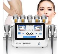 Qiang MáQuina De Belleza Facial 7d Hifu,Adelgazante Corporal De Alta Intensidad,Reafirma LíNeas De ExpresióN,Rejuvenecimiento De Piel Y Adelgazamiento Corporal,con 7 Cartuchos (1.5-13 Mm)