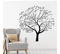 QIANGTOU Árbol de matemáticas, calcomanía de Vinilo para Pared, habitación para Adolescentes, Cerebro, Escuela, símbolo, Clase de matemáticas, Pegatinas de Pared para ha 75x75cm