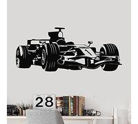 QIANGTOU Fórmula 1 Coche de Carreras decoración de Garaje habitación de los niños Vinilo calcomanía de Pared para Sala de Estar Pegatinas de Pared para habitación de BEB 54x128cm