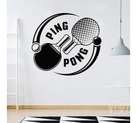 QIANGTOU Pegatinas de Pared Deportivas, Juegos de Tenis de Mesa, Raqueta Deportiva de Ping-Pong, calcomanía de Vinilo para Pared, decoración del hogar, Sala de Ejercicio 82x75cm