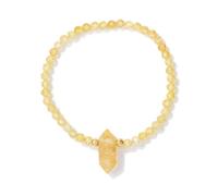 QIANGYTHENKO Pulsera de columna hexagonal de 4 mm con cuentas de piedra natural para mujeres y hombres, 19cm, Piedra Cuero