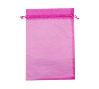 QIANHAILIZZ 100 bolsas con cordón de 8 x 12 pulgadas, bolsa de regalo de tela de organza, bolsa de regalo, bolsa de caramelos, regalos de boda B231 (fucsia)