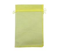 QIANHAILIZZ 100 bolsas con cordón de 8 x 12 pulgadas, bolsa de regalo de tela de organza, bolsa de regalo, bolsa de caramelos, regalos de boda B231 (amarillo)