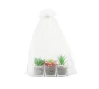 QIANHAILIZZ 100 bolsas con cordón de 8 x 12 pulgadas, bolsa de regalo de tela de organza, bolsa de regalo, bolsa de caramelos, regalos de boda B231 (blanco)