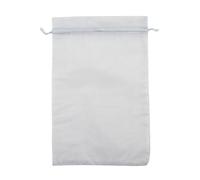 QIANHAILIZZ 100 bolsas con cordón de 8 x 12 pulgadas, bolsa de regalo de tela de organza, bolsa de regalo, bolsa de caramelos, regalos de boda B231 (plata)