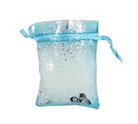 QIANHAILIZZ Paquete de 100 bolsas de regalo de organza de mariposa de 2.8 x 3.5 pulgadas, bolsa de regalo para caramelos, bolsas de regalo de boda H97 (turquesa)