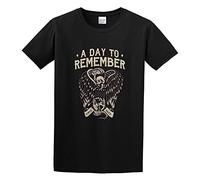 QIANHANTANG A Day To Remember Vulture Maroon Unisex 100% Cotton Short-Sleeve T-Shirts Black S
