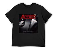 QIANHANTANG Accept Balls to The Wall Unisex 100% Cotton Short-Sleeve T-Shirts Black M