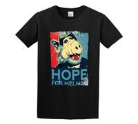QIANHANTANG Alf Melmac Eighties Style Old School Series Movie Cotton Cool Unisex 100% Cotton Short-Sleeve T-Shirts Black L