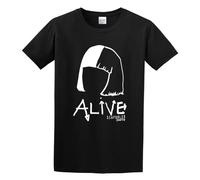 QIANHANTANG Alive SIA Unisex 100% Cotton Short-Sleeve T-Shirts Black XXXL