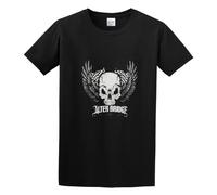 QIANHANTANG Alter Bridge Skull with Wings Unisex 100% Cotton Short-Sleeve T-Shirts Black XL