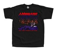 QIANHANTANG Annihilator Set The World On Fire Unisex 100% Cotton Short-Sleeve T-Shirts Black XXXL
