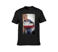QIANHANTANG Anthony Bourdain No Reservations Season 1 2 3 4 Unisex 100% Cotton Short-Sleeve T-Shirts Black S