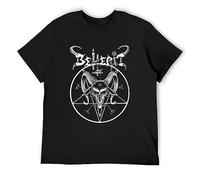 QIANHANTANG Beherit Pentagram Metal Death Emperor Blasphemy Dark Throne Newest Unisex 100% Cotton Short-Sleeve T-Shirts Black M