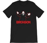 QIANHANTANG Bronson Photo Tom Hardy Movie Fight Boxing Funny Drama Horror London Unisex 100% Cotton Short-Sleeve T-Shirts Black XXL